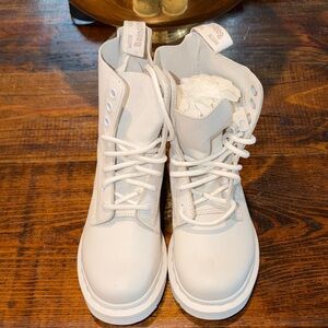 Dr. Martens White Combat Boots size 5